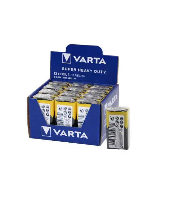 Varta  9 Volt  Pil  E   12pcs
