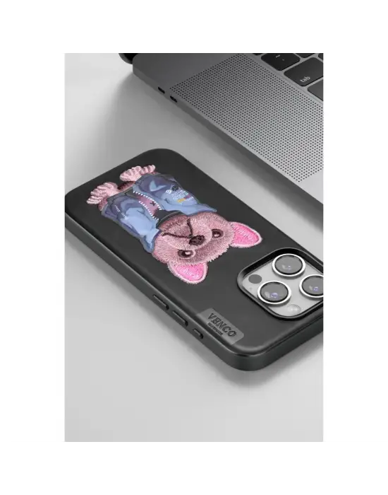 Venco Apple İphone 15 Pro Max Cute Desenli Kapak - Siyah