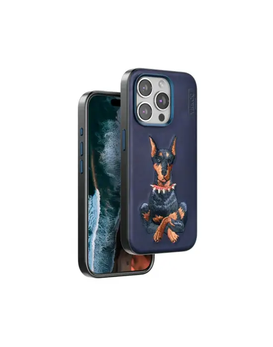 Venco Apple İphone 15 Pro Max Perma Desenli Kapak - Lacivert