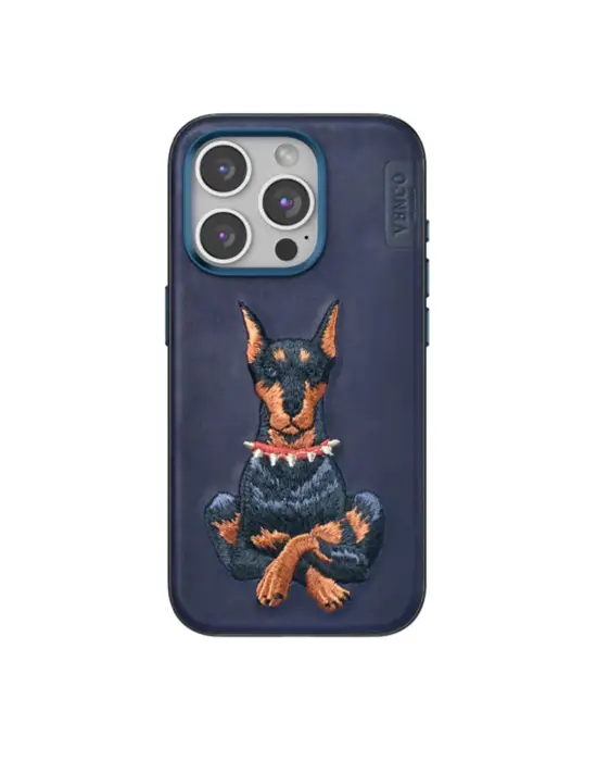 Venco Apple İphone 15 Pro Max Perma Desenli Kapak - Lacivert