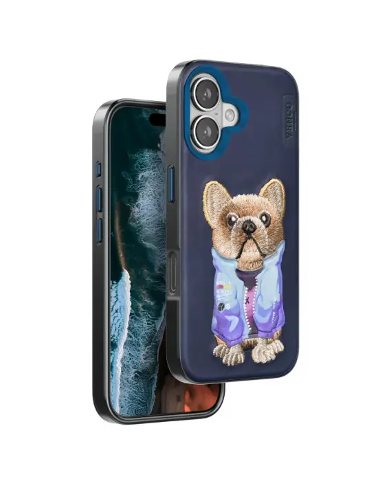 Venco Apple İphone 16 Cute Desenli Kapak - Lacivert