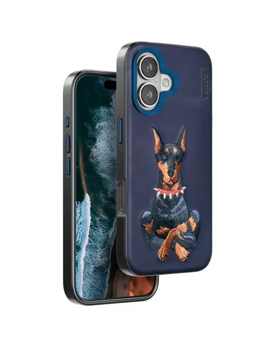 Venco Apple İphone 16 Perma Desenli Kapak - Lacivert