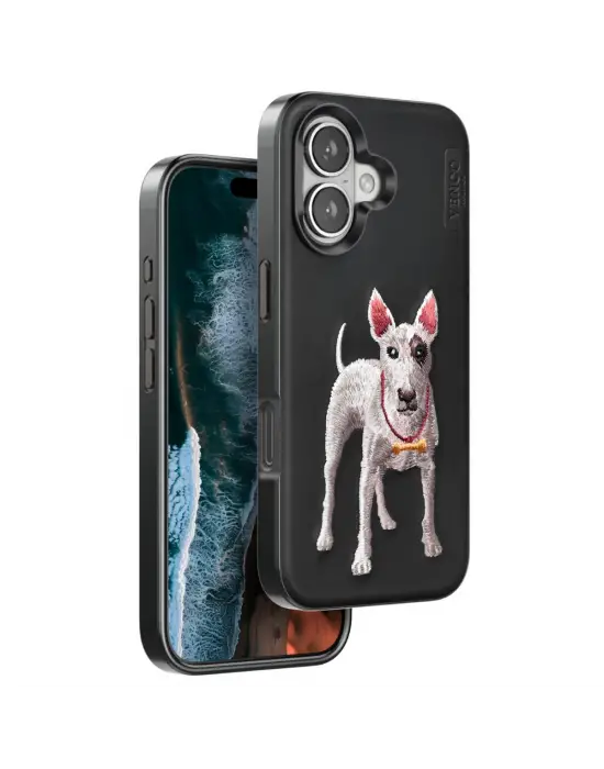 Venco Apple İphone 16 Perma Desenli Kapak - Siyah