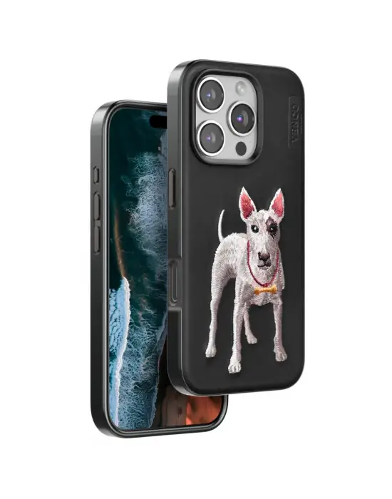 Venco Apple İphone 16 Pro Max Perma Desenli Kapak - Siyah
