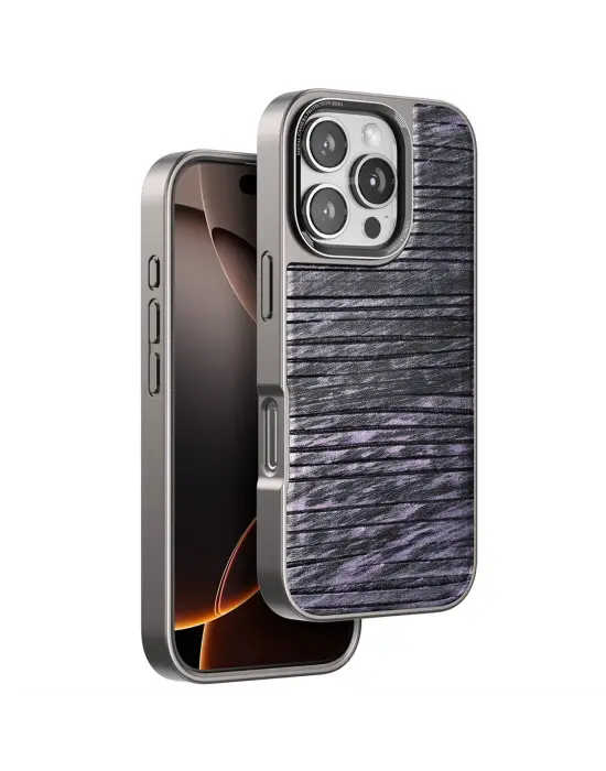 Venco Apple İphone 16 Pro Wave Kapak - Derin Mor