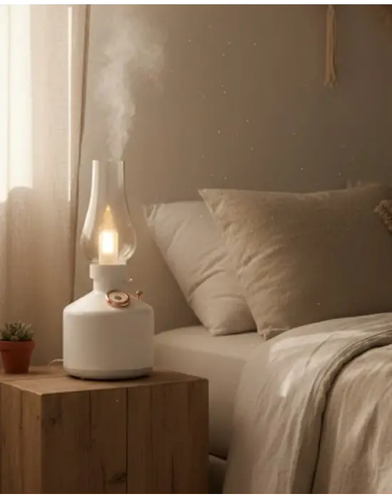 Vintage Dekoratif Gaz Lambası Görünümlü Aromaterapi Difüzör 1200 Mah Usb Şarjlı