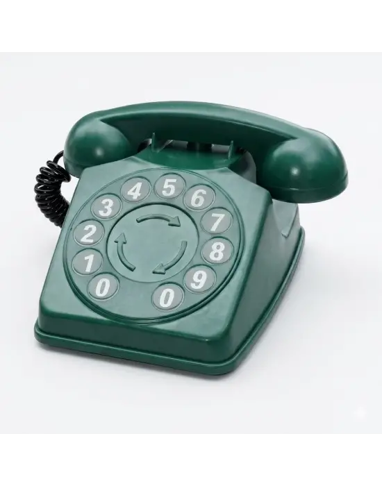Vintage Home Retro Çevirmeli Klasik Antika Görünümlü Numaratik Telefon Dekor Yeşil
