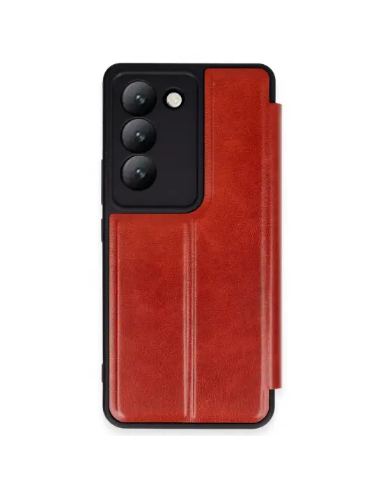 Vivo V30 Lite 4g Kılıf Flip Cover - Kırmızı