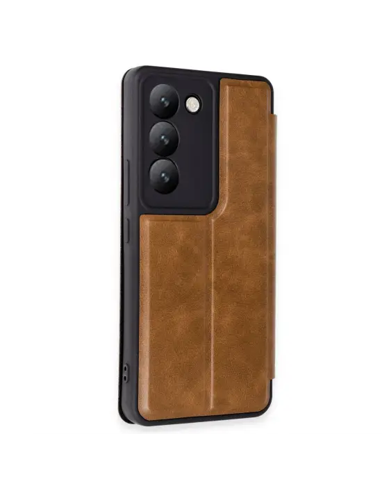 Vivo V30 Lite 4g Kılıf Flip Cover - Taba