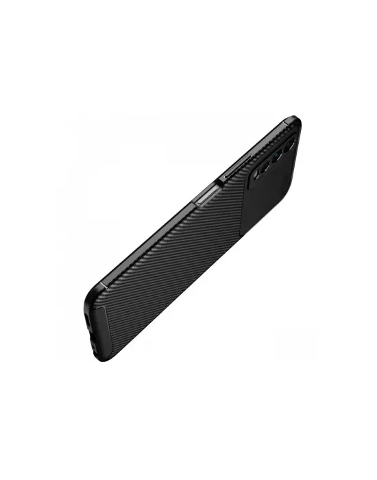Vivo Y11s Kılıf Auto Focus Karbon Kapak - Siyah