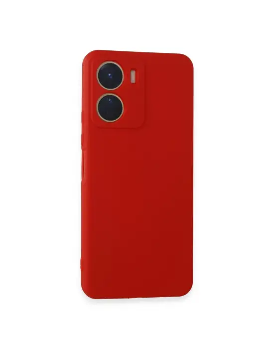 Vivo Y16 Kılıf First Silikon - Kırmızı