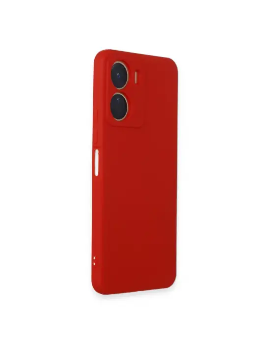 Vivo Y16 Kılıf First Silikon - Kırmızı