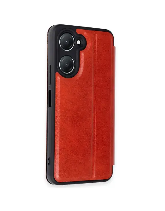 Vivo Y18 Kılıf Flip Cover - Kırmızı