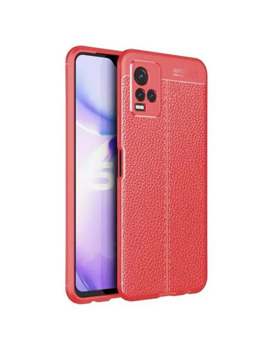 Vivo Y21s Kılıf Auto Focus Kapak - Kırmızı