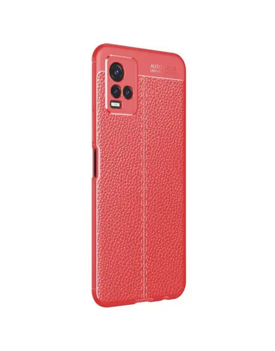 Vivo Y21s Kılıf Auto Focus Kapak - Kırmızı