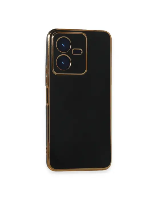 Vivo Y22 2022 Kılıf Volet Silikon - Siyah