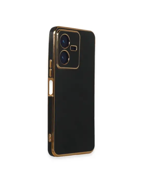 Vivo Y22 2022 Kılıf Volet Silikon - Siyah