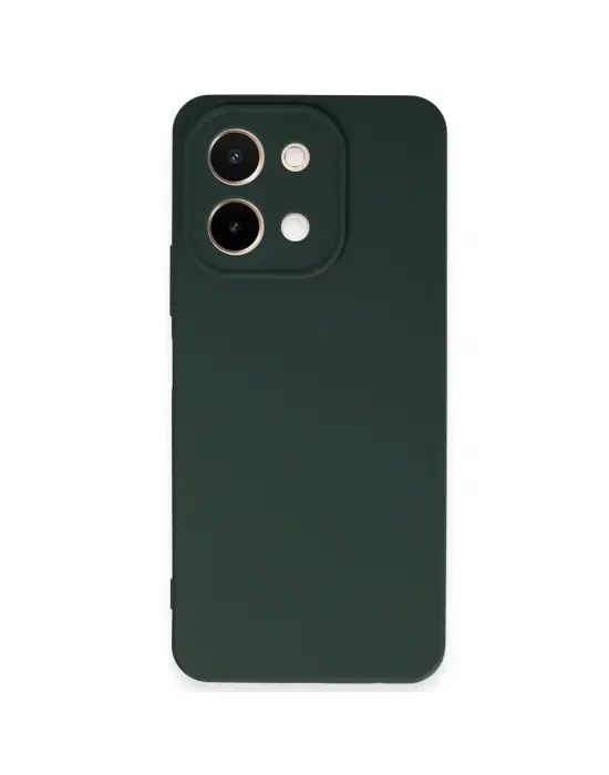 Vivo Y28 Kılıf First Silikon - Koyu Yeşil