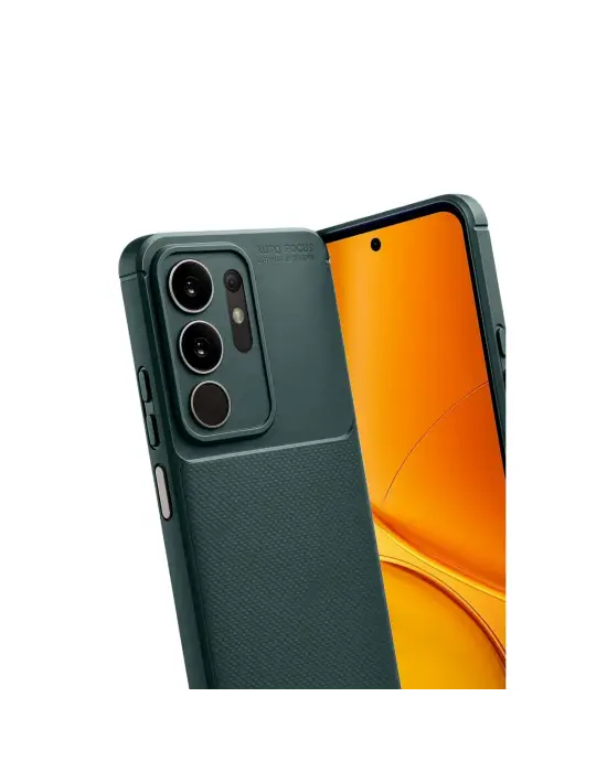 Vivo Y29 4g Auto Focus Karbon Kapak - Koyu Yeşil