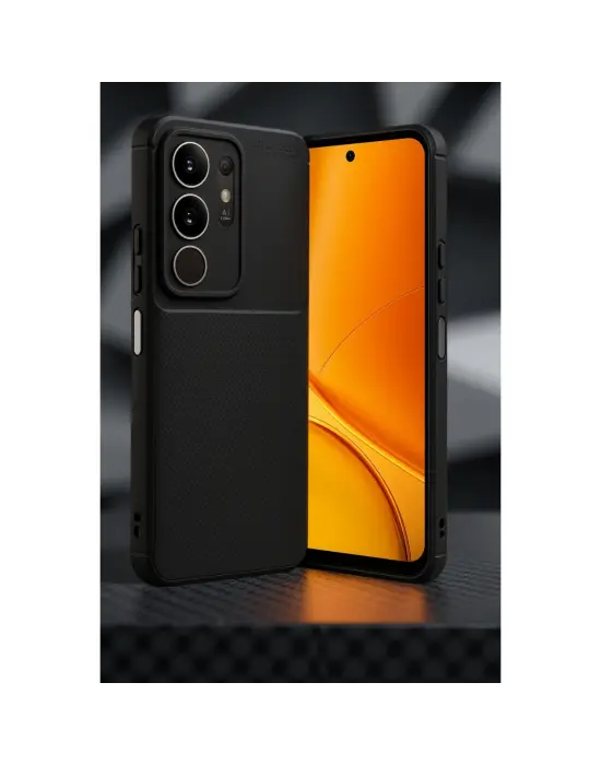Vivo Y29 4g Auto Focus Karbon Kapak - Siyah