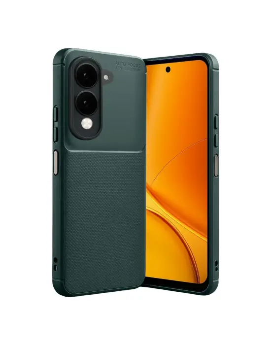 Vivo Y29s Auto Focus Karbon Kapak - Koyu Yeşil