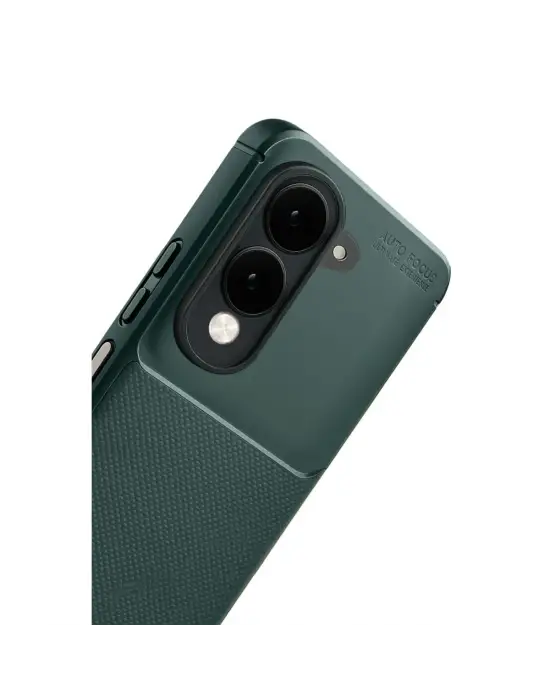 Vivo Y29s Auto Focus Karbon Kapak - Koyu Yeşil