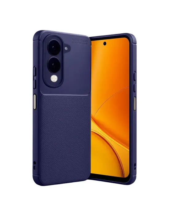 Vivo Y29s Auto Focus Karbon Kapak - Lacivert