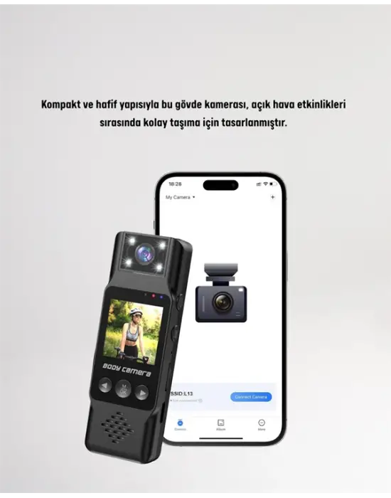 Wifi İle Uzaktan Erişimli Mini Kamera – 1200mah Batarya, 1080p Video Çekimi