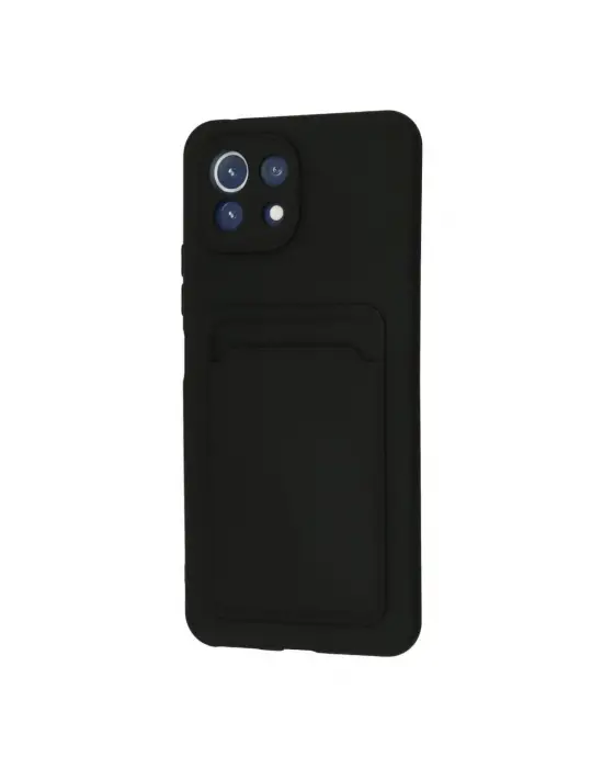 Xiaomi Mi 11 Kılıf Kelvin Kartvizitli Silikon - Siyah