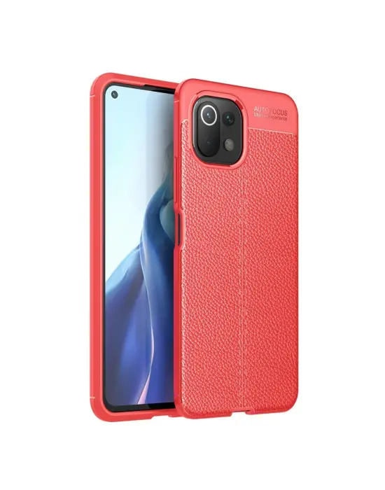 Xiaomi Mi 11 Lite Kılıf Auto Focus Kapak - Kırmızı