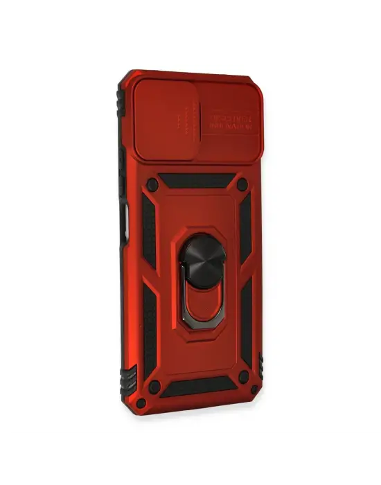 Xiaomi Mi 11 Lite Kılıf Pars Lens Yüzüklü Silikon - Kırmızı