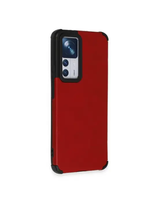 Xiaomi Mi 12t Kılıf Loop Deri Silikon - Kırmızı