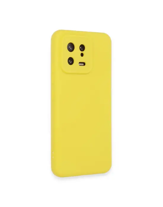 Xiaomi Mi 13 Kılıf Nano İçi Kadife Silikon - Sarı