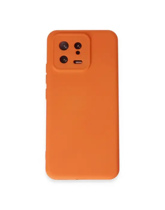 Xiaomi Mi 13 Kılıf Nano İçi Kadife Silikon - Turuncu