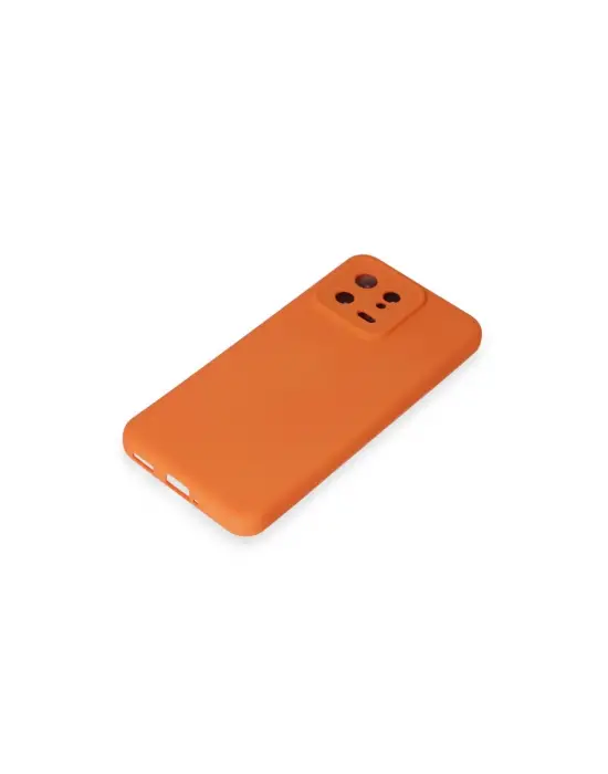 Xiaomi Mi 13 Kılıf Nano İçi Kadife Silikon - Turuncu