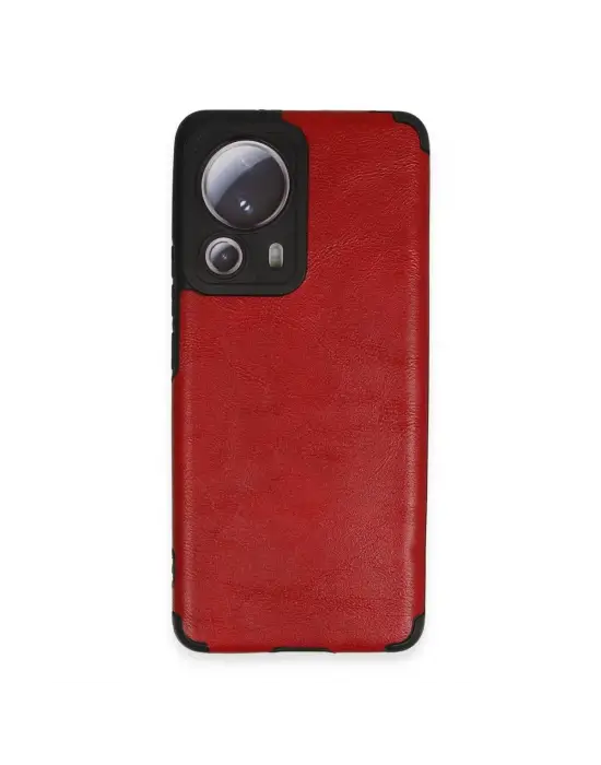 Xiaomi Mi 13 Lite Kılıf Loop Deri Silikon - Kırmızı