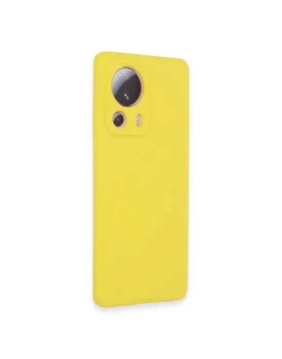 Xiaomi Mi 13 Lite Kılıf Nano İçi Kadife Silikon - Sarı