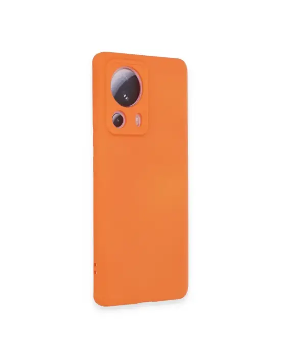 Xiaomi Mi 13 Lite Kılıf Nano İçi Kadife Silikon - Turuncu