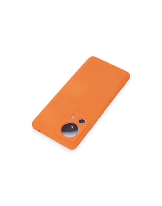 Xiaomi Mi 13 Lite Kılıf Nano İçi Kadife Silikon - Turuncu