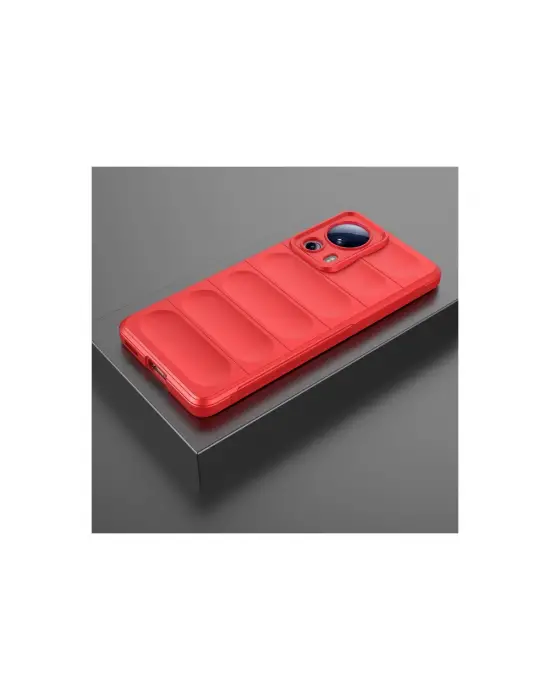 Xiaomi Mi 13 Lite Kılıf Optimum Silikon - Kırmızı