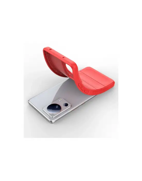 Xiaomi Mi 13 Lite Kılıf Optimum Silikon - Kırmızı