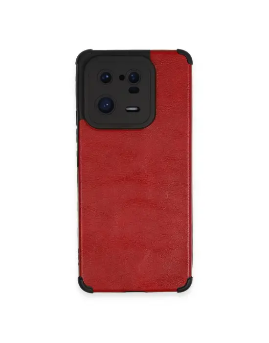 Xiaomi Mi 13 Pro Kılıf Loop Deri Silikon - Kırmızı