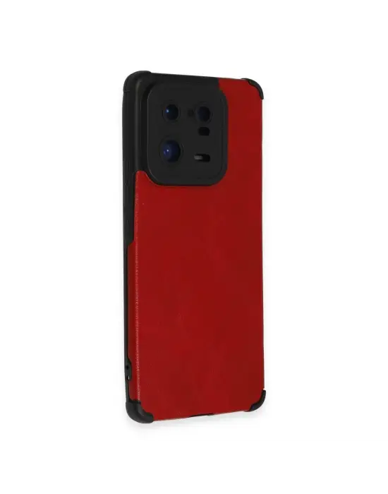 Xiaomi Mi 13 Pro Kılıf Loop Deri Silikon - Kırmızı