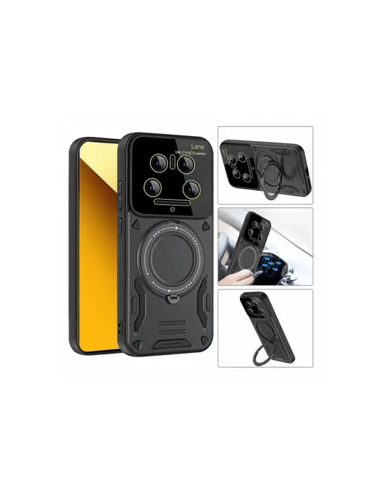Xiaomi Mi 14 Ultra Kılıf Joy Lens Standlı Kapak - Mor