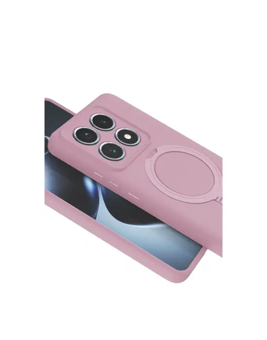 Xiaomi Mi 14t Pro Regal Magsafe Standlı Kapak - Açık Pembe