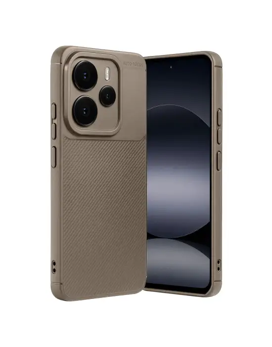 Xiaomi Note 14 5g Auto Focus Karbon Kapak - Kahverengi
