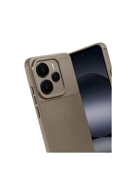 Xiaomi Note 14 5g Auto Focus Karbon Kapak - Kahverengi