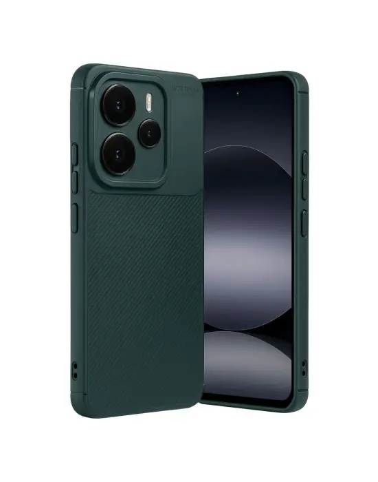 Xiaomi Note 14 5g Auto Focus Karbon Kapak - Koyu Yeşil