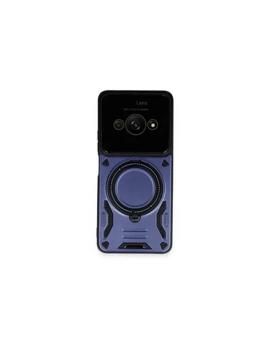 Xiaomi Poco C61 Kılıf Joy Lens Standlı Kapak - Lacivert