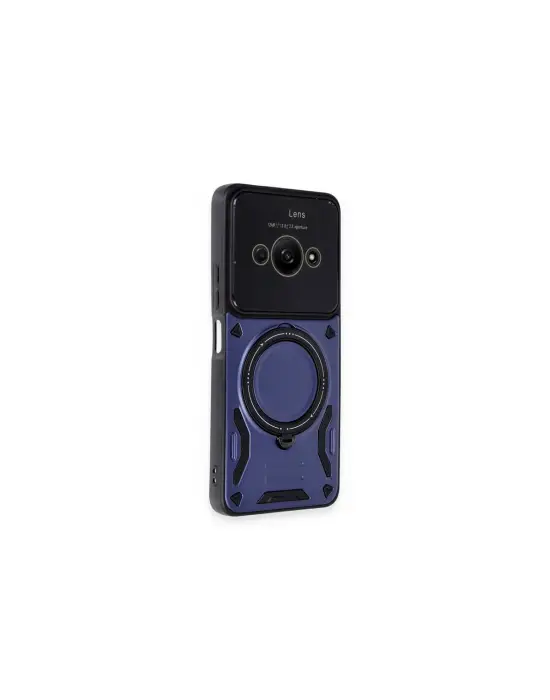 Xiaomi Poco C61 Kılıf Joy Lens Standlı Kapak - Lacivert